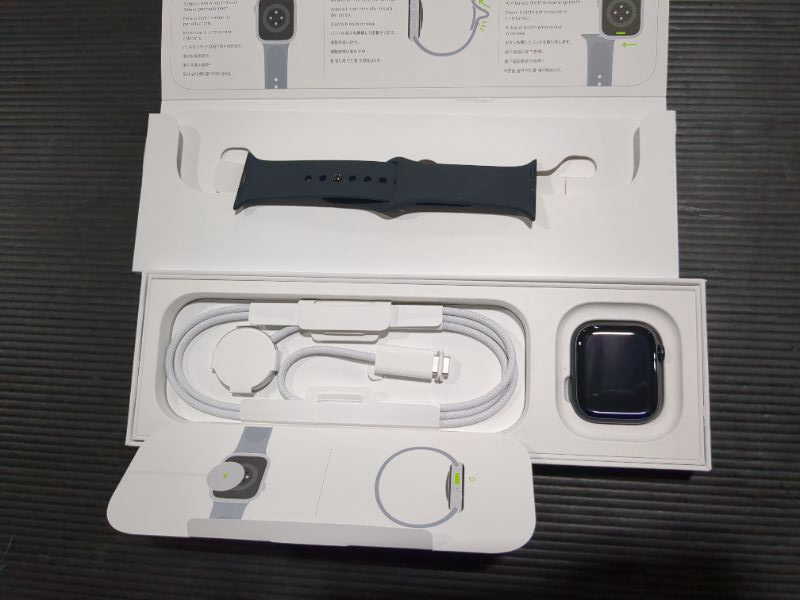 Photo 2 of Apple Watch Series 9 [GPS 41mm] Smartwatch with Midnight Aluminum Case with Midnight Sport Band S/M. Fitness Tracker, ECG Apps, Always-On Retina Display, Water Resistant Midnight Aluminum Case with Midnight Sport Band 41mm Case S/M - fits 130–180mm wrists