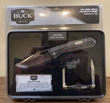 Photo 1 of Buck Knives Collector's Tin With 257 Liner Lock & 375 Deuce Combo 2 Pack