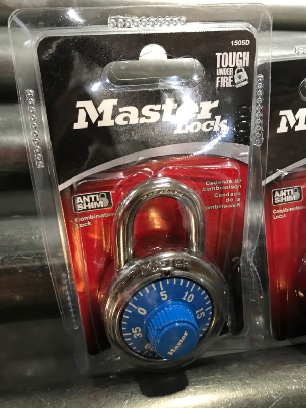 Photo 2 of Combination Lock for Gym Lockers – Master Lock Locker Combination Padlock, Pack, Blue – The Ideal Combo Lock for School/Gym Locker Security

