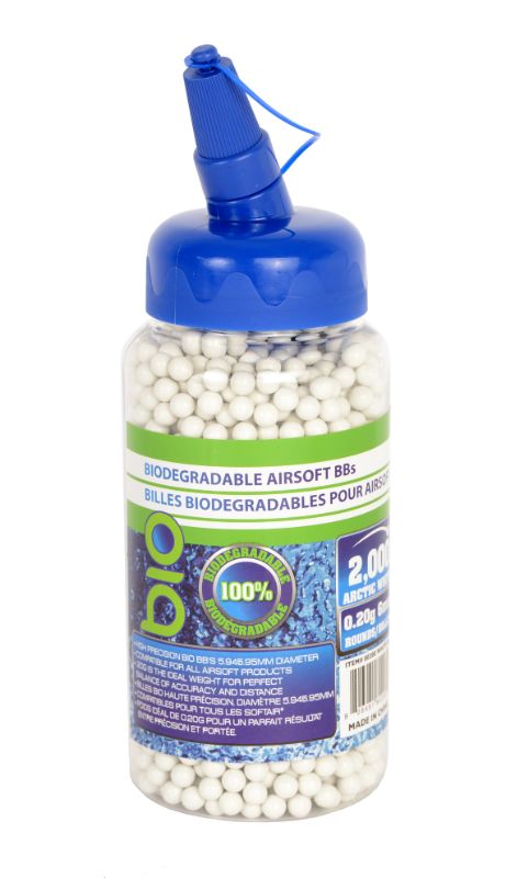 Photo 1 of SoftAir Arctic Biodegradable 6mm Airsoft BBs (Weight: 0.20g / 2000 Rounds)
