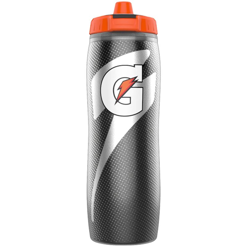 Photo 1 of Gatorade Insulated Plastic Squeeze Bottle For Sports, Black, 30oz
