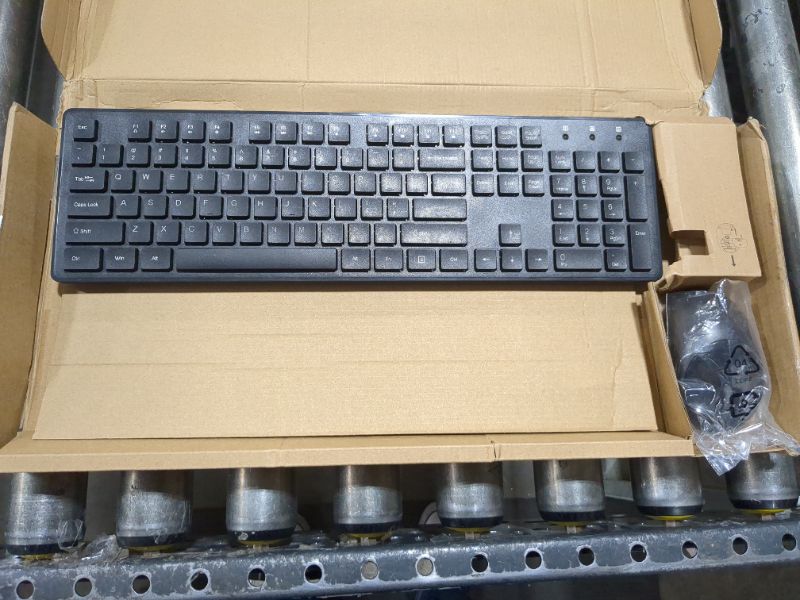 Photo 1 of Amazon Basics Ergonomic Wireless Keyboard Mouse Combo - QWERTY - Black