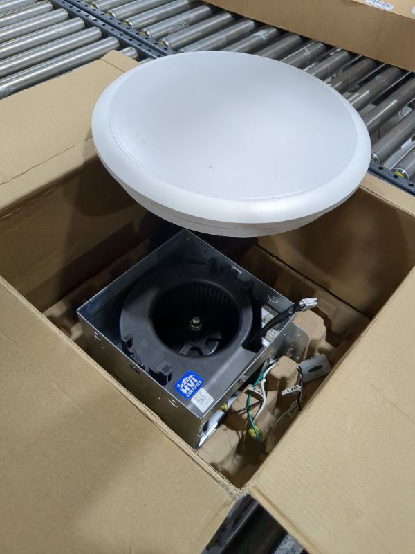 Photo 1 of Homewerks 7141-80 Bathroom Fan Integrated LED Light Ceiling Mount Exhaust Ventilation 1.1 Sones 80 CFM & BROAN NuTone 678 Ventilation Fan and Light Combo for Bathroom and Home, 100 W 80 CFM Mount + Fan and Light Combo 50 CFM