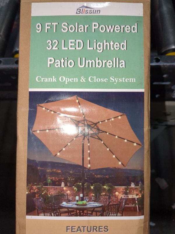 Photo 1 of 9 FT Solar Powered
32 LED Lighted Patio Umbrella