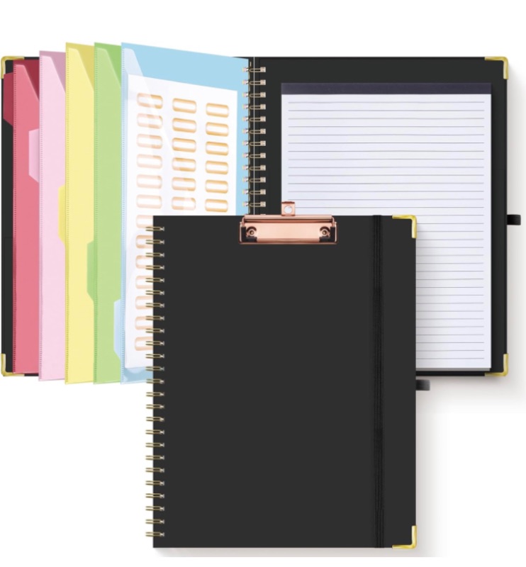 Photo 1 of HAUTOCO Clipboard Folio with Refillable Lined Notepad for Letter Size (11" x 8.5")