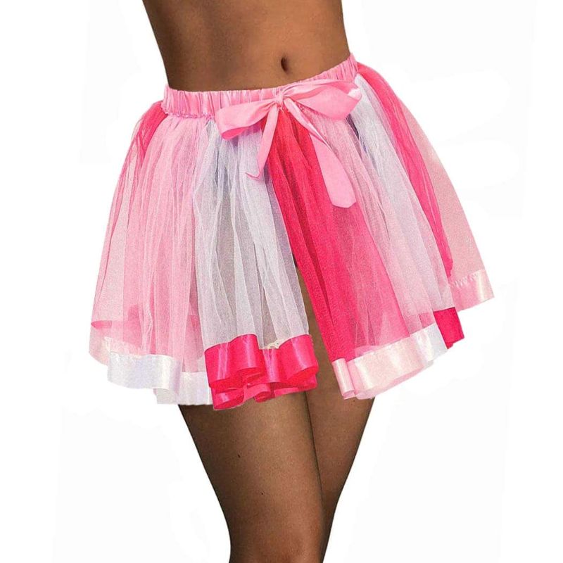 Photo 1 of Victray Women's Tutu Skirts Tulle Tutu Skirt, One Size Short Rainbow Pink