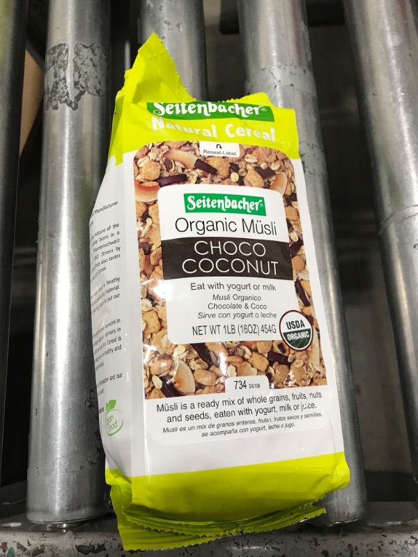 Photo 1 of Seitenbacher Organic Muesli Natural Cereal #23 Choco Coconut 16 OZ -- EXP O7 2024
