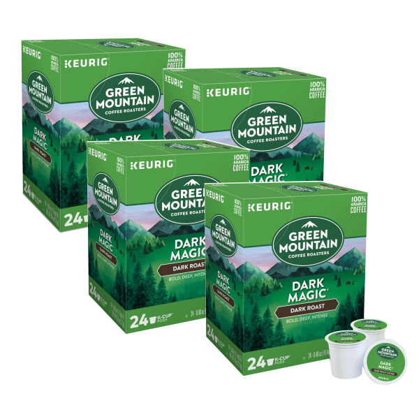 Photo 1 of Green Mountain Coffee® Single-Serve Coffee K-Cup®, Dark Magic Extra-Bold, 24 per Box, Carton of 4 Boxes--2026
