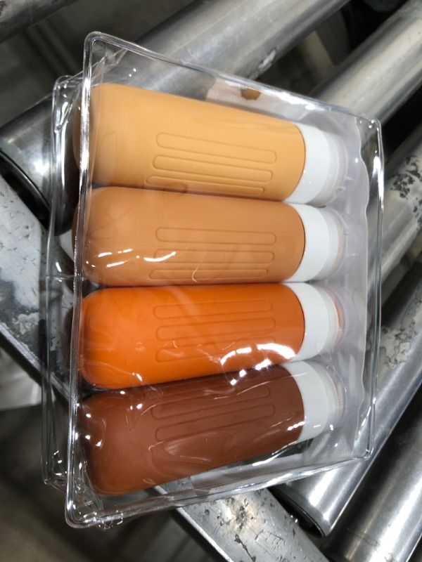 Photo 2 of 4pcs Silicone Travel Bottles, BPA Free, Leak Proof, TSA Approved, 3oz x 4, Brown