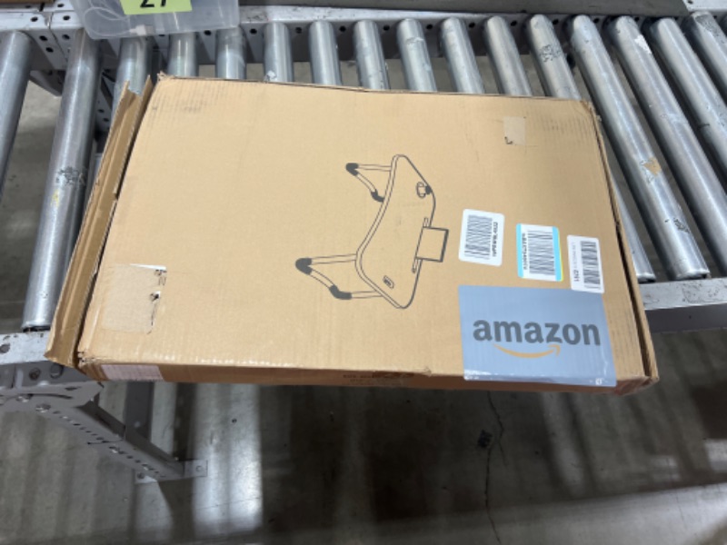 Photo 1 of Folding Lap Desk, 23.6 Inch Portable Wood White Laptop Bed Desk Lap Desk with Cup Holder, for Working Reading Writing, Eating, Watching Movies for Bed Sofa Couch Floor