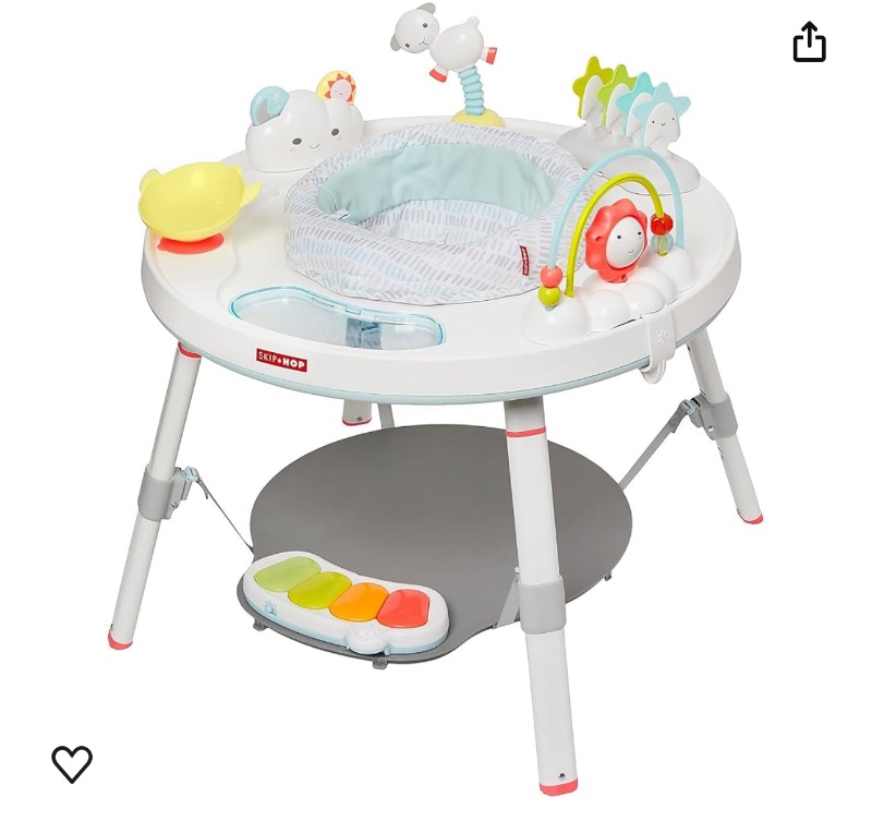 Photo 1 of Skip Hop Baby Activity Center: Interactive Play Center with 3-Stage Grow-with-Me Functionality, 4mo+, Silver Lining Cloud