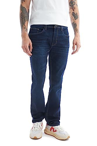 Photo 1 of AMERICANINO Slim Fit Jeans for Men | Regular Everyday Use | 5 Pocket Classic Design Indigo 34/32
