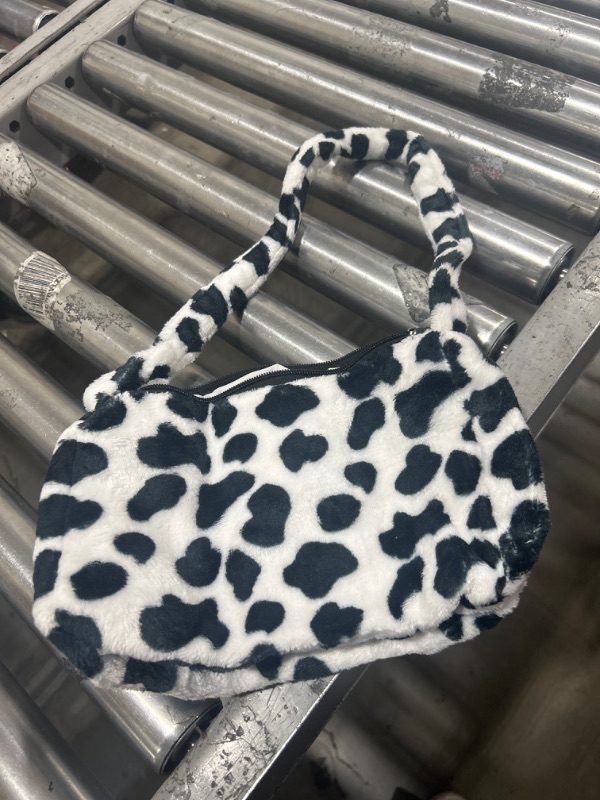 Photo 1 of COW PRINT SMALL PURSE FUZZY 