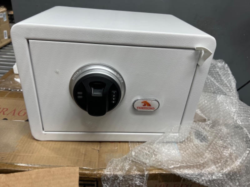 Photo 1 of TIGERKING Fingerprint Security Digital Safe Box-White