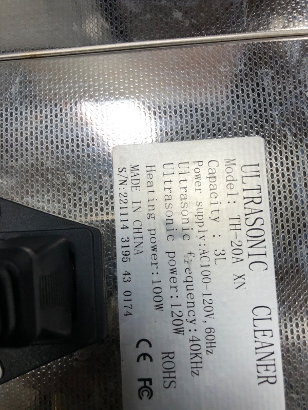 Photo 2 of  Vevor Ultrasonic cleaner