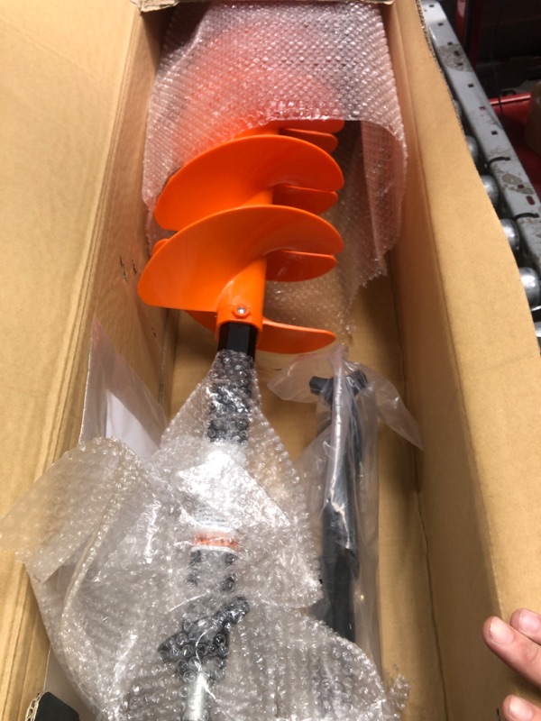 Photo 2 of Nordic Legend E-Drill Nylon Ice Auger Combo and Universal Adapter with 14” Extension (8-in) 8" Orange+Adapter