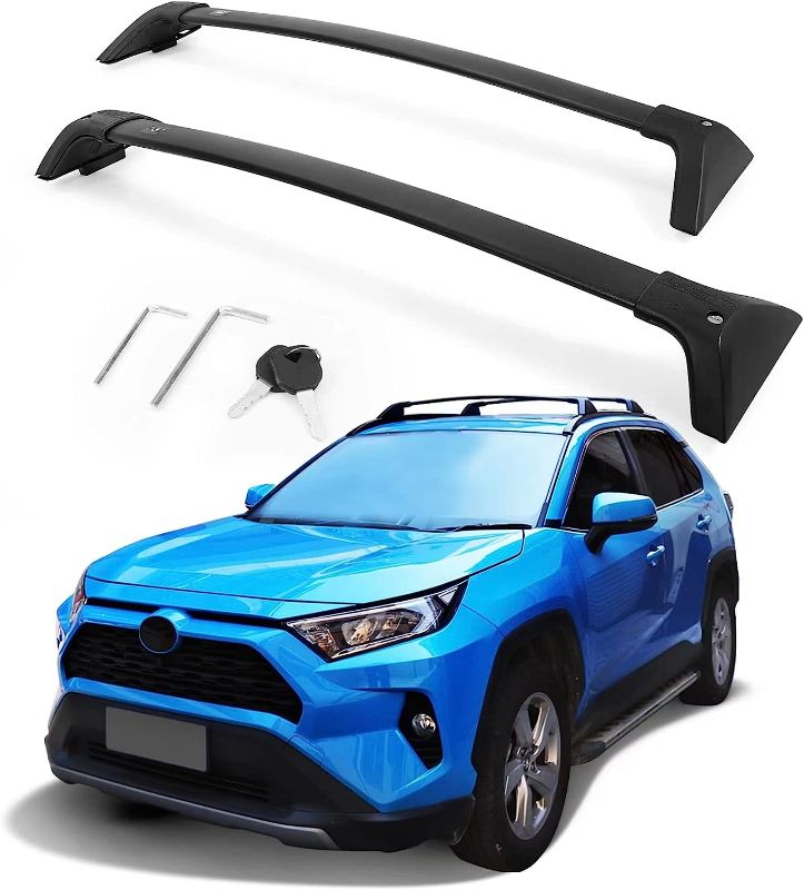 Photo 1 of Autekcomma Roof Rack Cross Bars for Toyota RAV4 2019 -2022 (Not Fit Models for Adventure/TRD Off-Road). Anti-Theft Lock Mechanism Black Matte Aluminum Anti-Corrosion crossbars