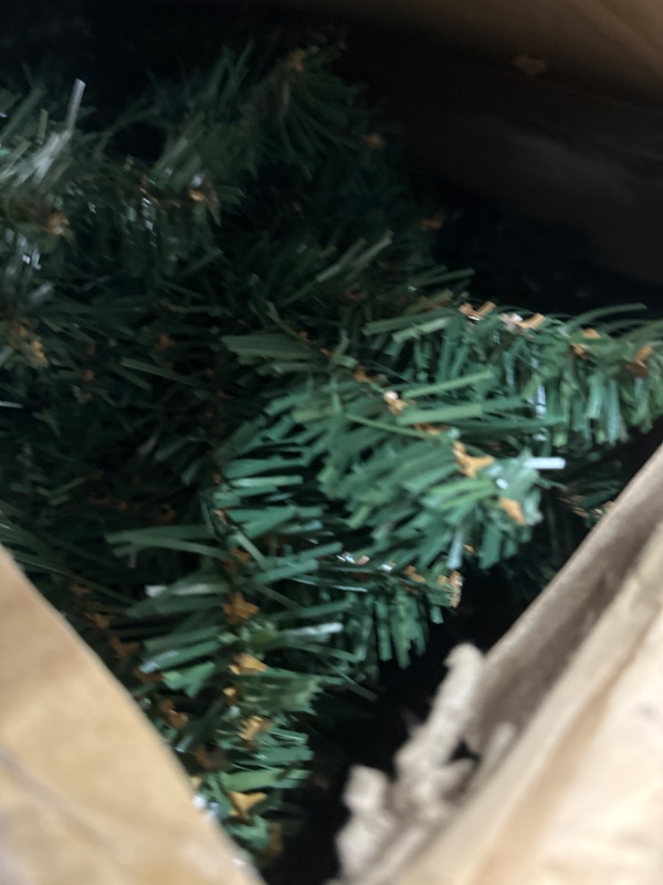 Photo 1 of 8ft Christmas Tree, Premium Artificial Christmas Tree with 328 Branches and Metal Foldable Supports, Christmas Tree for Home, Office, Outdoor and Party Decorations, Green 8ft Green