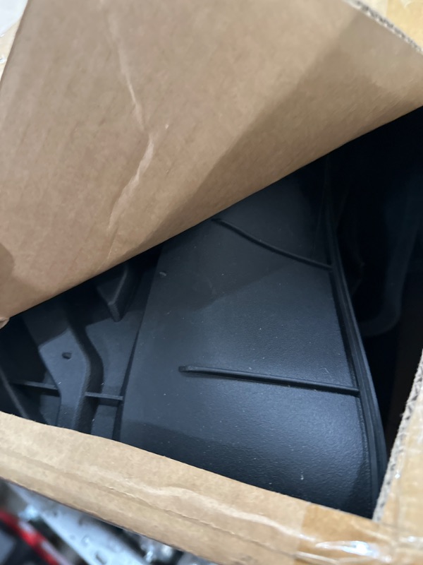 Photo 1 of BASENOR Tesla Model Y Rear Trunk Mat with Backrest Mats TPE Waterproof All-Weather Protect Cargo Liner for 7 Seat Model Y 2020 2021 2022 2023 7 Seater Trunk Mat
