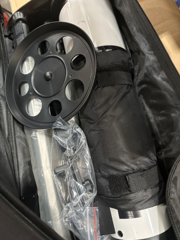Photo 1 of 80mm Aperture 600mm Astronomical Refracting Telescope with AZ Mount, 24X-180X Eyepiece, Wireless Control, Carrying Bag - For Beginners
