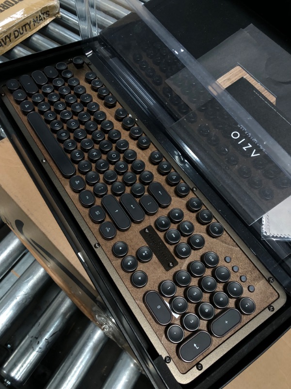 Photo 2 of Azio Retro Classic Bluetooth (Elwood) - Luxury Vintage Backlit Mechanical Keyboard, Metallic Brown/Grey (MK-RETRO-W-01B-US) & RM-RCM-L-03 Retro Classic Mouse (Artisan) Metallic Brown/Grey Retro Classic Bluetooth Keyboard + Mouse