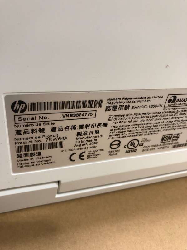 Photo 3 of HP LaserJet Pro 3001dw Wireless Black & White Printer