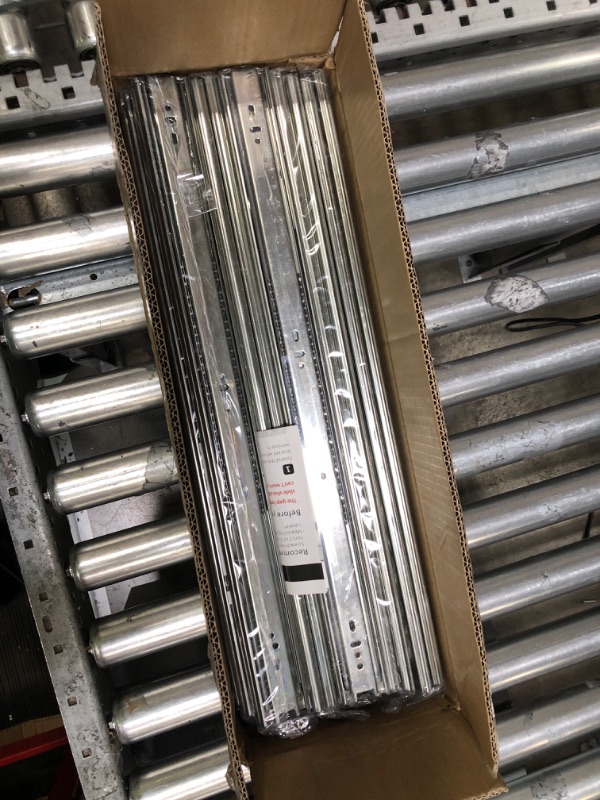 Photo 2 of 10 Pairs of 22 Inch Hardware 3-Section Full Extension Ball Bearing Side Mount Drawer Slides,100 LB Capacity Drawer Slide 22 Inch Zinc Plated