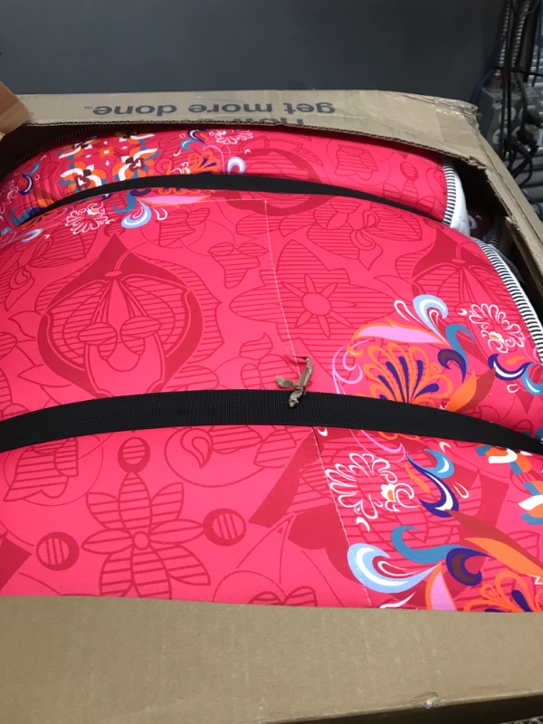 Photo 1 of MAXYOYO Bohemian Style Futon Mattress, Padded Japanese Floor Mattress Quilted Bed Mattress Topper, Extra Thick Folding Sleeping Pad Breathable Floor Lounger Guest Bed for Camping Couch, Red, Full Full Boho Red