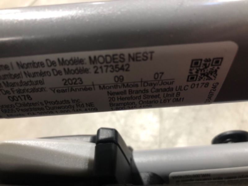 Photo 2 of ***ITEM IS USED - NOT IN ORIGINAL PACKAGING - LIKELY MISSING PARTS***
Graco Modes Nest Travel System Includes Baby Stroller with Height Adjustable Reversible Seat