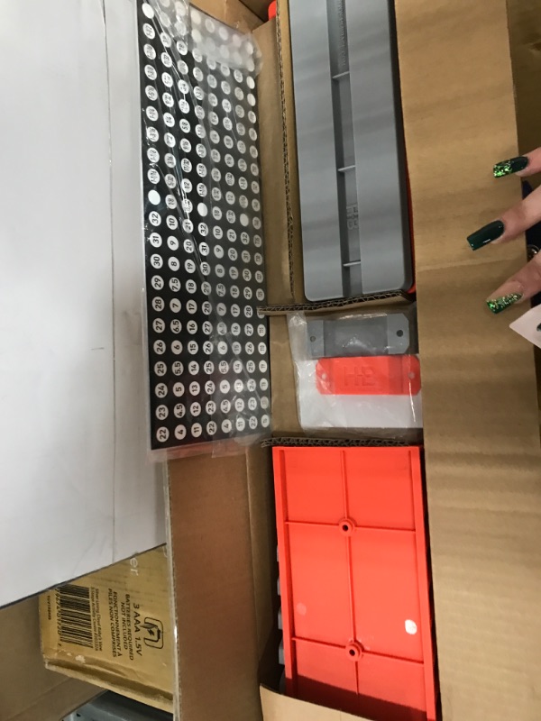 Photo 1 of Hi-Brace 10 Piece Heavy Duty Socket Organizers and Wrench Tray Set (Orange and Grey), 1/4", 3/8", & 1/2" Drive Organizers and Wrench Holders for SAE and Metric tools
