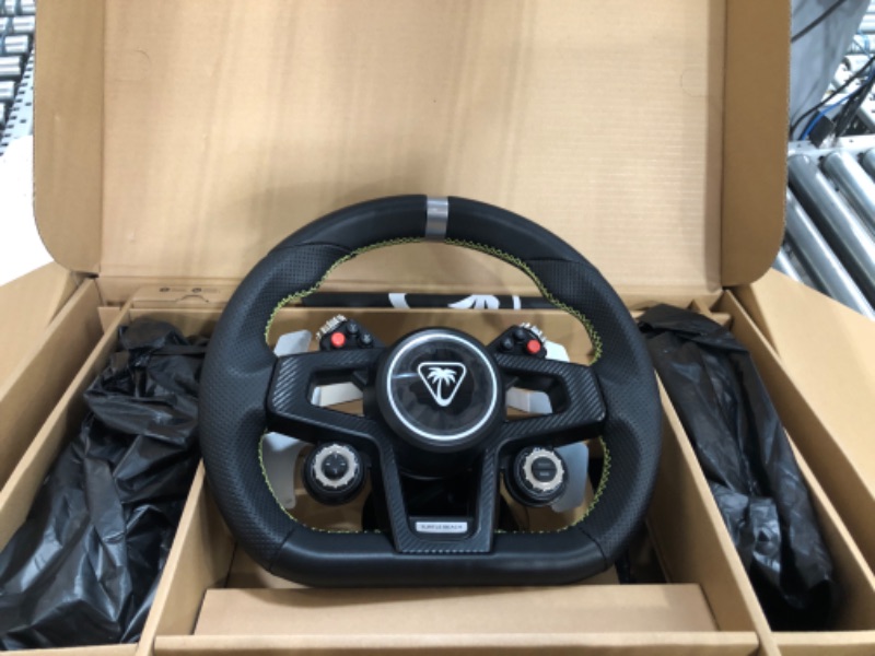 Photo 2 of Turtle Beach VelocityOne Race Wheel & Pedal System Licensed for Xbox Series X|S, Xbox One, Windows PCs – 7.2Nm Direct Drive Force Feedback, 3 Pedals & Magnetic Paddle Shifters, Hall Effect Sensors