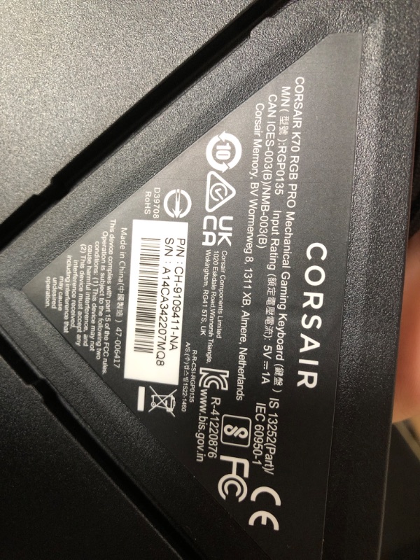 Photo 1 of Corsair K70 RGB PRO Wired Mechanical Gaming Keyboard (CHERRY MX RGB Blue Switches: Tactile and Clicky, 8,000Hz Hyper-Polling, PBT DOUBLE-SHOT PRO Keycaps, Soft-Touch Palm Rest) QWERTY, NA - Black K70 RGB PRO Cherry Blue- Clicky Black