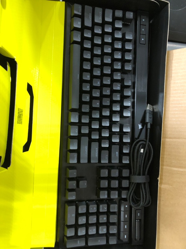 Photo 1 of Corsair K70 RGB PRO Wired Mechanical Gaming Keyboard (CHERRY MX RGB Blue Switches: Tactile and Clicky, 8,000Hz Hyper-Polling, PBT DOUBLE-SHOT PRO Keycaps, Soft-Touch Palm Rest) QWERTY, NA - Black K70 RGB PRO Cherry Blue- Clicky Black