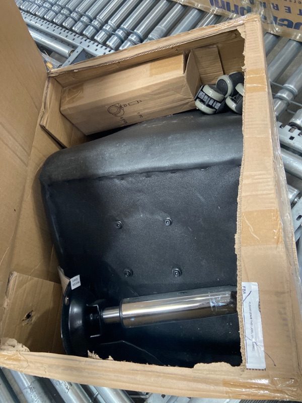 Photo 1 of OUTMASTER 360° Office Desk Chair,PU Adjustable Rolling Task Chair with Backrest for Barber,Office,Home, Computer,360° Swivel,Armless (Black)