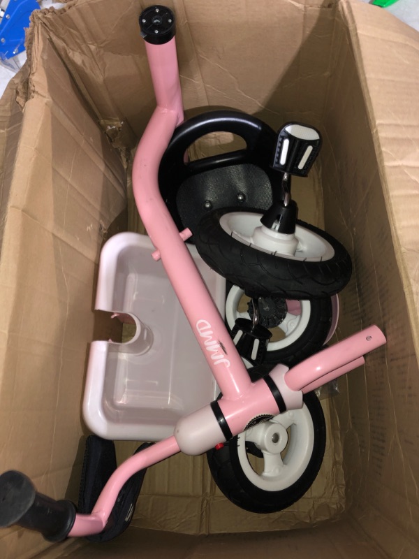 Photo 2 of (NON-REFUNDABLE) JMMD Toddler Tricycles, Kids Trike with Adjustable Seat, Storage Basket, Rubber Tires, Easy to Install Riding Bike Gift for Boys and Girls 18 Months - 5 Years, Pink