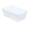 Photo 1 of 6 Qt. Storage Box in White and Clear Plastic
