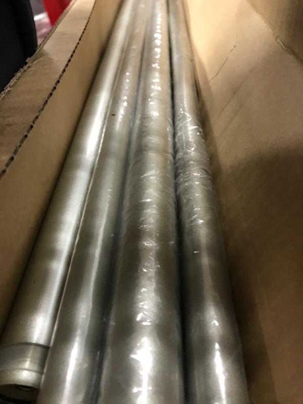 Photo 2 of ***USED - MISSING END PARTS AND HARDWARE - ROD ONLY***
Silver Double Curtain Rods for Windows 72 to 144 Inch(6-12Ft),Adjustable Double Curtain Rods,1 Inch Diameter Heavy Duty Clear Cylindrical Embedded Silver Foil Decorative Drapery Rods 72-144”,Silver 72