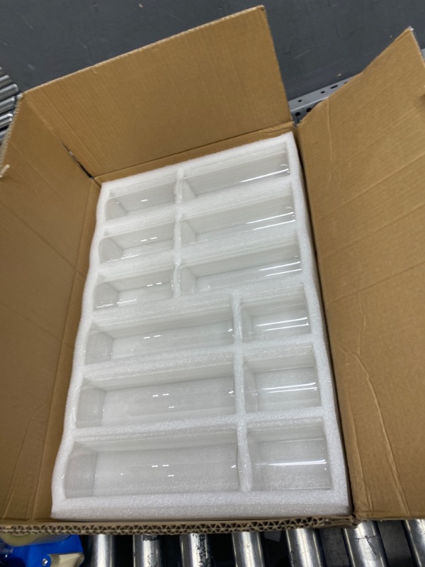 Photo 2 of Glass Cylinder Vases, Glass Vases for Centerpieces 12 Pack, Hurricane Glass Candle Holders, Clear Vases for Centerpieces, Glass Vases for Flowers, Weddings, Floating Candle, Table, 4"+6"+8"+10"