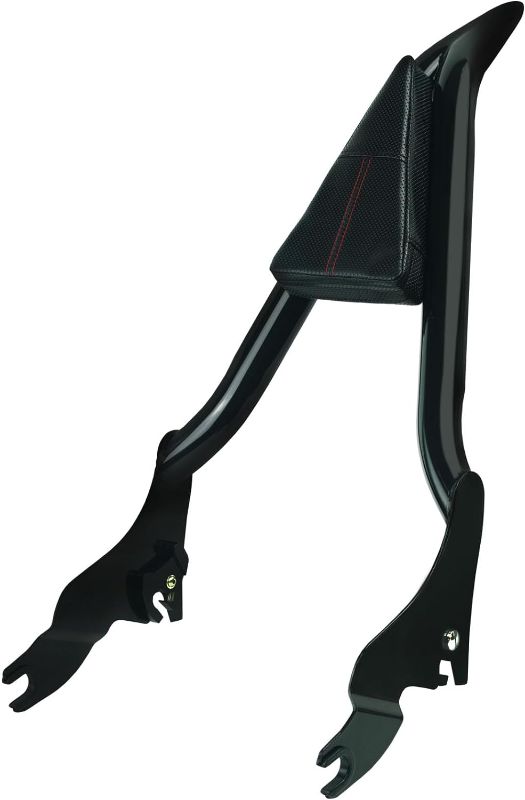Photo 1 of tachable Sissy Bar 22 Inches, Tall Passenger Backrest Pad Fits for Harley Davidson TOURING Street Glide Road King Glide Electra Ultra Gloss Black 1 1/2 Bar 2009-20234 (LT-J-R)