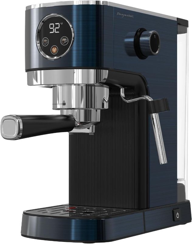 Photo 1 of Espresso Machine 20 Bar,Espresso Maker With Milk Frother,Coffee Machine With Removable Water Tank, Automatic Espresso Machine For Home,Espresso Coffee Maker,Blue

