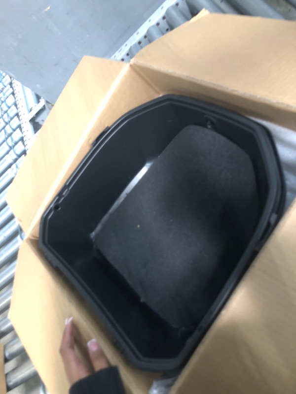 Photo 1 of LESANM 35L Motorcycle Top Case, Motorcycle Daily Tail Box Trunk Lockable Storage Carrier Plastic Waterproof Moto Top Box with Contoured Plastic Backrest Universal Mounting for Helmet Luggage - Silver 35L - Silver