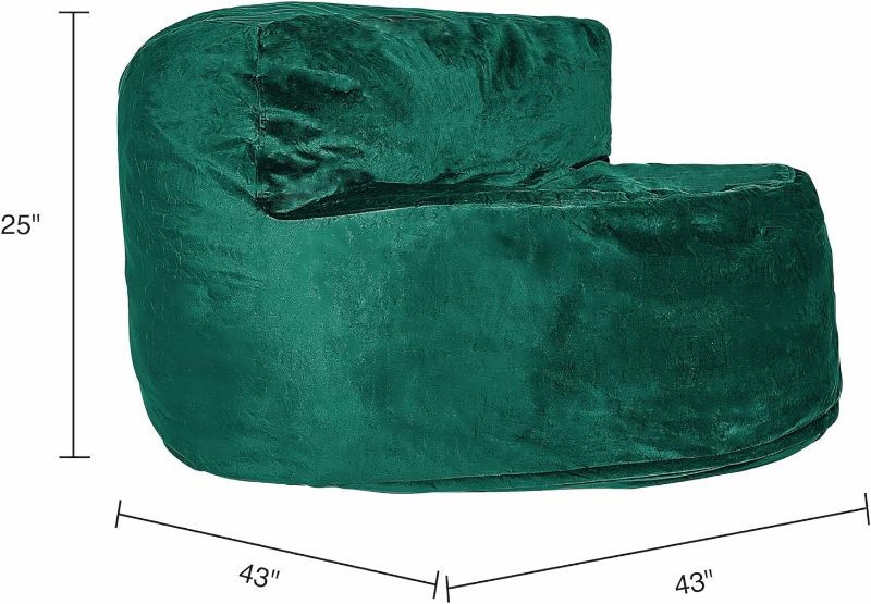 Photo 1 of  Giant Bean Bag Chair Sofa, Big Comfy Chair for Bedroom Living Room, Bean Bag Lazy Chair for Adults with Pocket Armrests for Gaming, Reading, Large