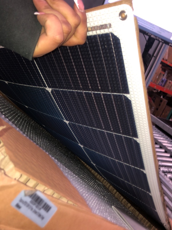 Photo 2 of 100W 12V Flexible Solar Panel 9BB Monocrystalline Cell 12 Volt Semi-Flexible for Marine RV Trailer Boat Cabin Van Car Uneven Surfaces 12V Battery Charge (2PCS) 200W Flexible