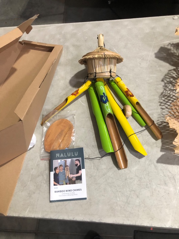 Photo 2 of ***USED - LIKELY MISSING PARTS - UNABLE TO VERIFY FUNCTIONALITY***
Nalulu Bloom Bamboo Wind Chimes - Outdoor Wood Wooden Windchimes with Birdhouse, Handcrafted with Calming Deep Tones, Ideal Home Decor or Gift for Any Occasion