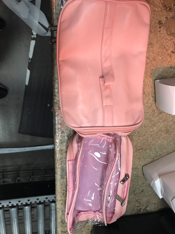 Photo 1 of CLEAR MAKE UP BAG PINK -- FRONT AND BACK PHOTO 