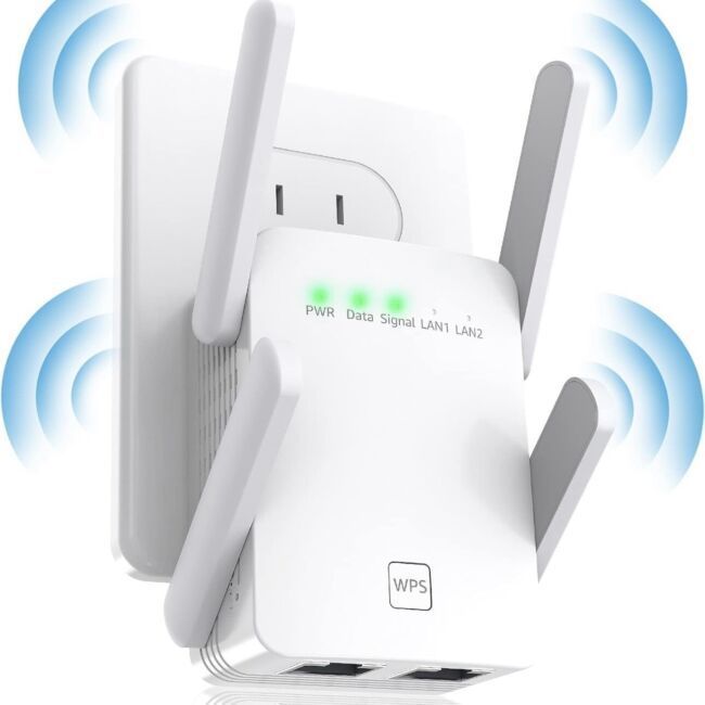 Photo 1 of Fastest WiFi Extender/Booster | 2023 Release Up to 74% Faster | Broader Coverage Than Ever WiFi Signal Booster for Home | Internet/WiFi Repeater, Covers Up to 8470 Sq.ft, w/Ethernet Port,1-Tap Setup