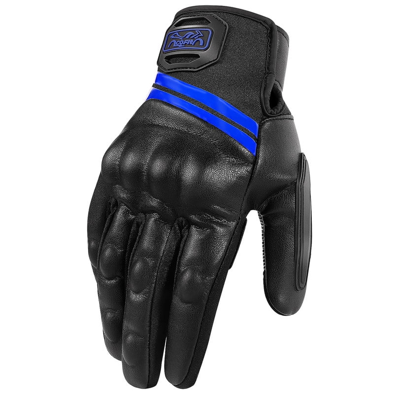 Photo 1 of CO FIT MICROFIBER LEATHER MOTORCYCLE GLOVES BLUE L 