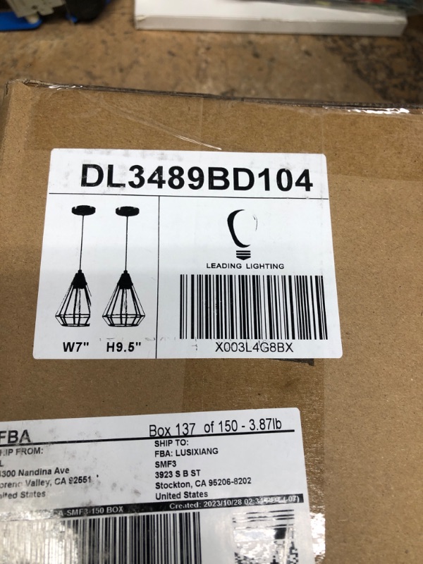 Photo 1 of 2pc LIGHTING FIXTURE MODEL DL3489BD104