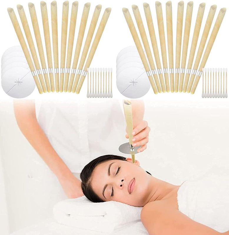 Photo 1 of 20 Pcs Beeswax Natural Ear Candles Wax Removal, Ear Wax Candles for Ear Candling Wax Removal, Ear Wax Candles for Ear Cleaning, Ear Clean Candle Earwax Cleaning Kit Ear Wax Removal Tool
