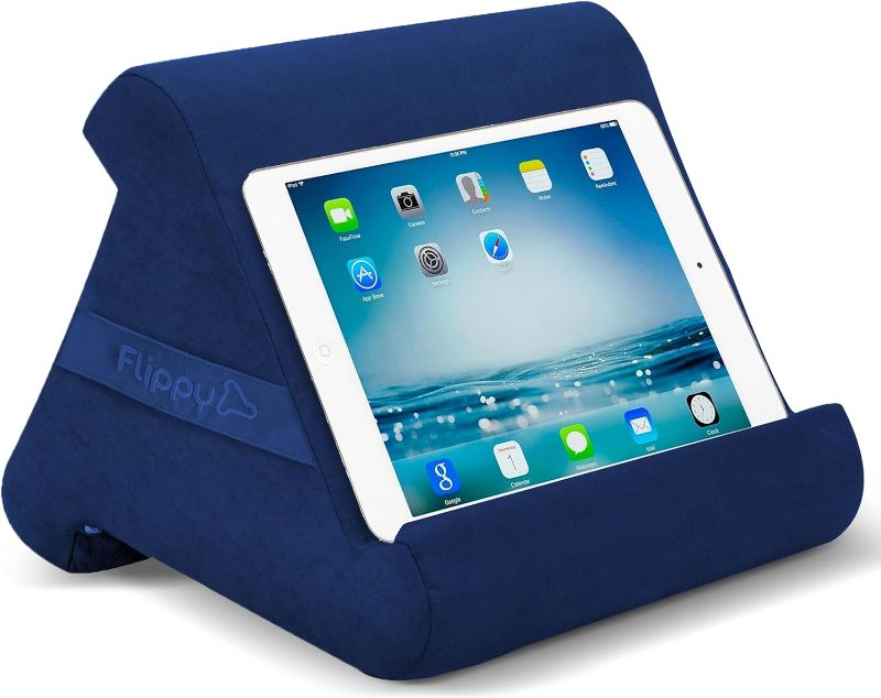 Photo 1 of Flippy Fun Size, Compact Multi-Angle Soft Pillow Lap Stand for Mini iPads, Tablets, eReaders, Smartphones, Books, for All Ages, Easy to Store and Travel (Smokey)